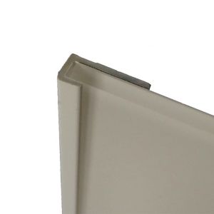 Image of Splashwall Ivory Straight Panel end cap (L)2440mm