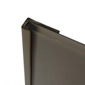 Image of Splashwall Fawn Straight Panel end cap (L)2440mm