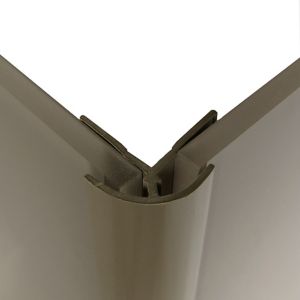 Image of Splashwall Fawn Straight Panel external corner joint (L)2440mm