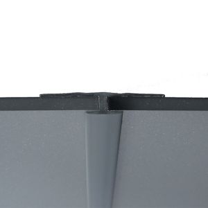 Image of Splashwall Silver effect H-shaped Panel straight joint (L)2440mm