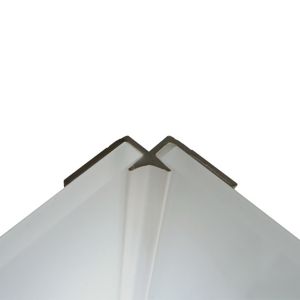 Image of Splashwall White Straight Panel internal corner joint (L)2440mm
