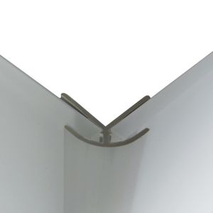 Image of Splashwall White Straight Panel external corner joint (L)2440mm