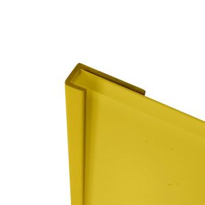 Image of Splashwall Lemon Straight Panel end cap (L)2440mm