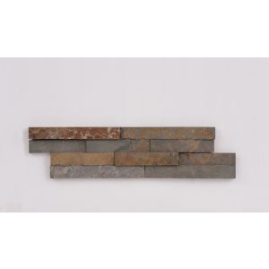 Image of Splitface Multicolour Matt Natural stone Wall tile Pack of 8 (L)360mm (W)100mm