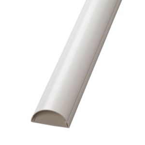 Image of D-Line White 60mm Semi-circle Trunking length (L)2m
