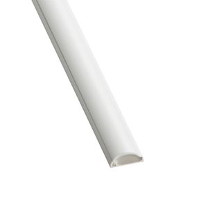 Image of D-Line White 16mm Semi-circle Trunking length (L)2m