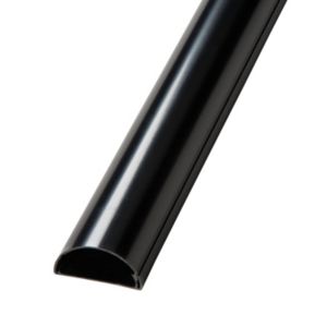 Image of D-Line Black 60mm Semi-circle Trunking length (L)2m