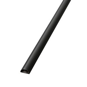 Image of D-Line Black 30mm Semi-circle Trunking length (L)2m