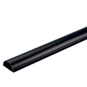 Image of D-Line Black 50mm Semi-circle Trunking length (L)2m Set