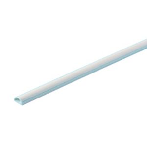 Image of D-Line White 16mm Semi-circle Trunking length (L)2m Pack of 17