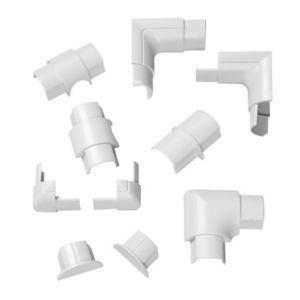Image of D-Line White Mini trunking accessory Pack of 10