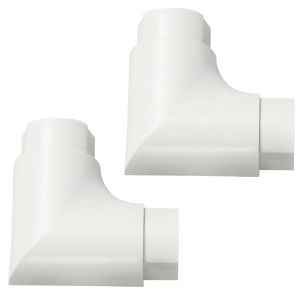 Image of D-Line ABS plastic White Flat bends (W)40mm