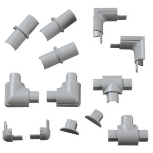 Image of D-Line ABS plastic Silver metallic-effect Trunking accessories (W)16mm