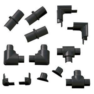 Image of D-Line Black 16mm Micro trunking accessory Pack of 13