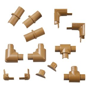 Image of D-Line ABS plastic Wood-effect Trunking accessories (W)16mm