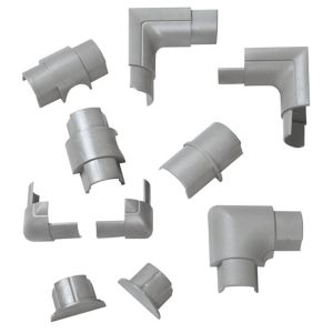 Image of D-Line ABS plastic Silver metallic-effect Trunking accessories (W)30mm