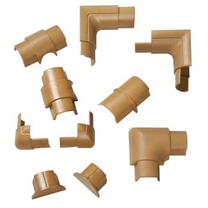 Image of D-Line ABS plastic Wood-effect Trunking accessories (W)30mm