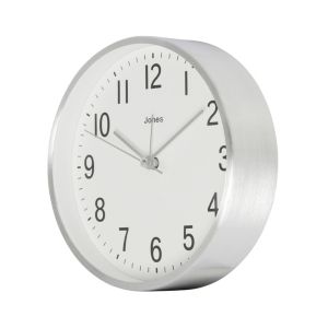 Image of Jones California Contemporary Silver effect Quartz Mantle clock