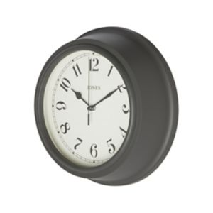 Image of Jones Can Contemporary Grey Quartz Clock
