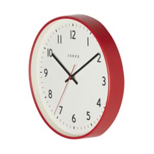 Image of Jones Jam Contemporary Red Quartz Clock