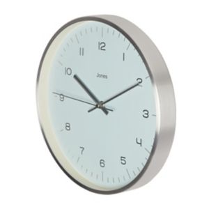 Image of Jones Fame Contemporary Silver effect Clock