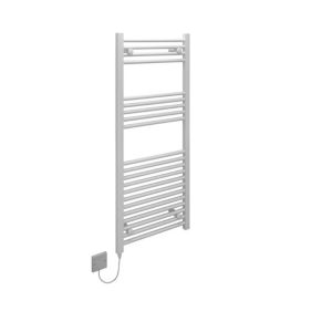 Image of Kudox Lst Electric White Towel Rail (H)1200mm (W)500mm