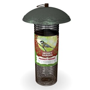 Image of Peckish Secret garden Steel Peanut Bird feeder 0.7L