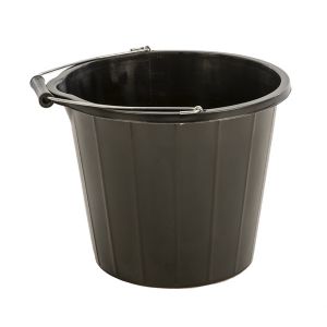 Image of Proplas Black Plastic 14 L Builders bucket