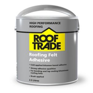 Image of Rooftrade Solvent-based Black Roofing felt Adhesive 2.5L