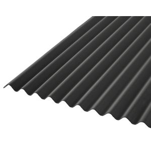 Image of Corrubit Black Bitumen Corrugated Roofing sheet (L)2m (W)930mm (T)2.2mm