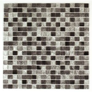 Image of Bruges Grey Glass Mosaic tile (L)300mm (W)300mm