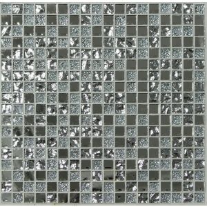 Image of Glamour Glass & marble Mosaic tile sheets (L)150mm (W)110mm