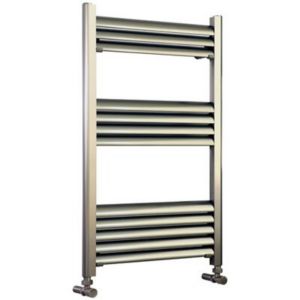 Accuro Korle Champagne 342W Electric Silver Towel Warmer (H)800mm (W)500mm
