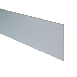 Image of 6mm Splashwall White Metallic effect Bevelled Glass Upstand (L)0.6m