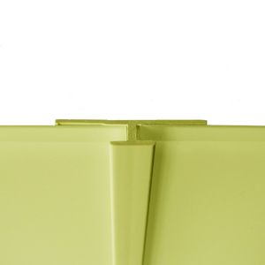 Image of Splashwall Gloss Pale lemon Shower panelling straight H joint (W)1200mm (T)3mm