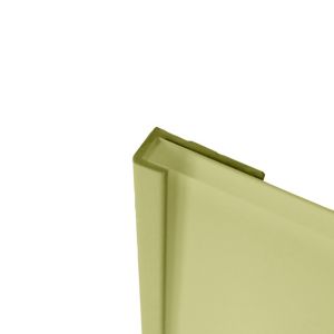 Image of Splashwall Gloss Pale lemon Shower panelling end cap (W)400mm (T)3mm
