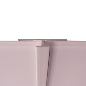 Image of Splashwall Gloss Pale pink Shower panelling straight H joint (W)400mm (T)3mm
