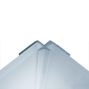 Image of Splashwall Blue mist Gloss Shower panelling internal corner (W)400mm (T)3mm
