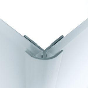 Image of Splashwall Blue mist Gloss Shower panelling external corner (W)400mm (T)3mm