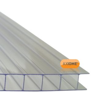Image of Axiome Clear Polycarbonate Twinwall Roofing sheet (L)4m (W)690mm (T)10mm
