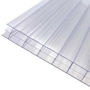 Image of Axiome Clear Polycarbonate Multiwall Roofing sheet (L)3m (W)690mm (T)16mm