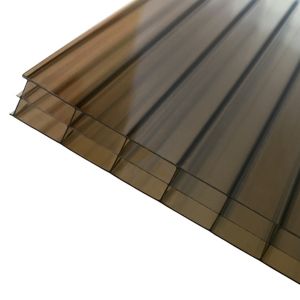 Image of Axiome Bronze effect Polycarbonate Multiwall Roofing sheet (L)2m (W)690mm (T)16mm