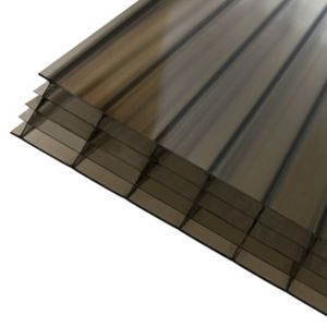 Image of Axiome Bronze effect Polycarbonate Multiwall Roofing sheet (L)3m (W)690mm (T)25mm