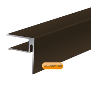 Image of Alukap XR Brown F Profile Endstop (L)4.8m (W)40mm (T)50mm