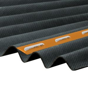 Image of Corrapol-BT Black Bitumen Corrugated Roofing sheet (L)2m (W)930mm (T)2mm