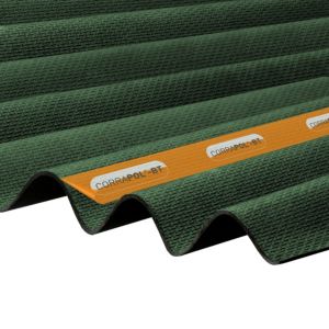 Image of Corrapol-BT Green Bitumen Corrugated Roofing sheet (L)2m (W)930mm (T)2mm