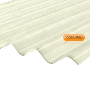 Image of Corrapol Clear Polyester (PES) Corrugated Roofing sheet (L)2m (W)950mm (T)0.7mm