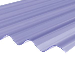 Image of Clear PVC Corrugated Roofing sheet (L)2.5m (W)950mm (T)0.8mm