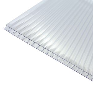 Image of Axiome Clear Polycarbonate Twinwall Roofing sheet (L)2m (W)1000mm (T)6mm