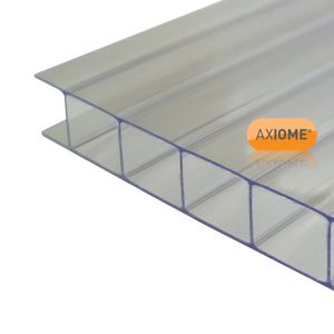 Image of Axiome Clear Polycarbonate Twinwall Roofing sheet (L)3m (W)1000mm (T)10mm